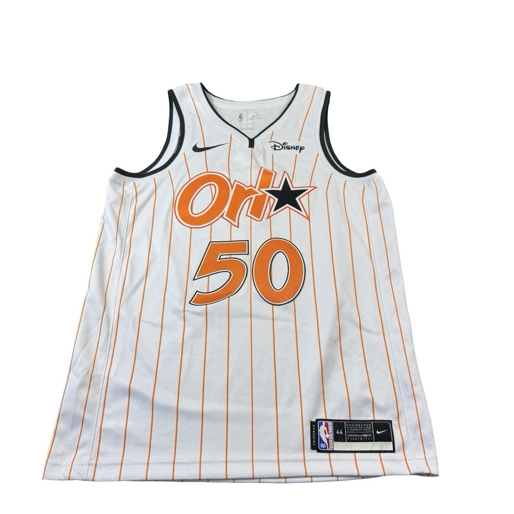 Nike Orlando Magic Cole Anthony 44 City Edition Jersey White Orange Mens M